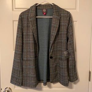Blue Plaid Vince Camuto Blazer